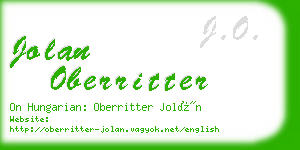 jolan oberritter business card